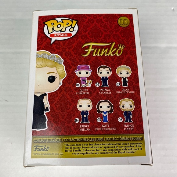 Funko Pop Royals Princess Diana of Wales 03 Vinyl Figure New in Box Collectible - Picture 4 of 7